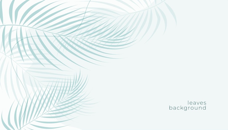 Free Vector tropical palm leaves white