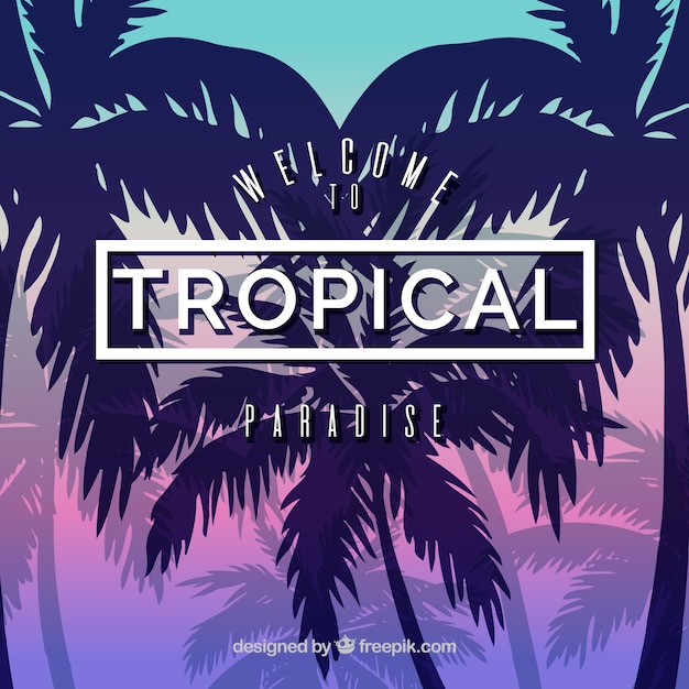 Free vector tropical palm tree background