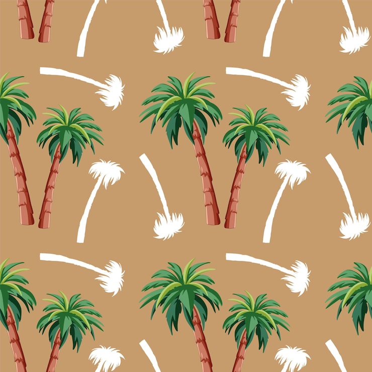 Free Vector tropical palm tree pattern