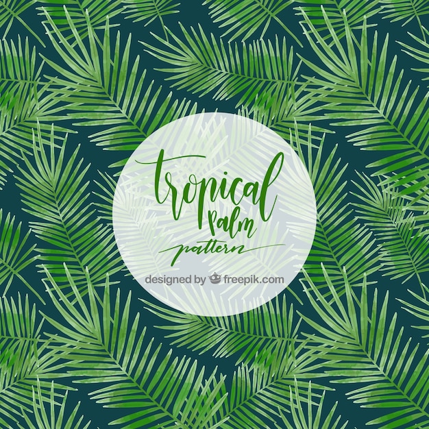 Tropical palm tree pattern