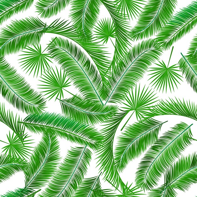 Tropical palm tree seampless pattern background template 