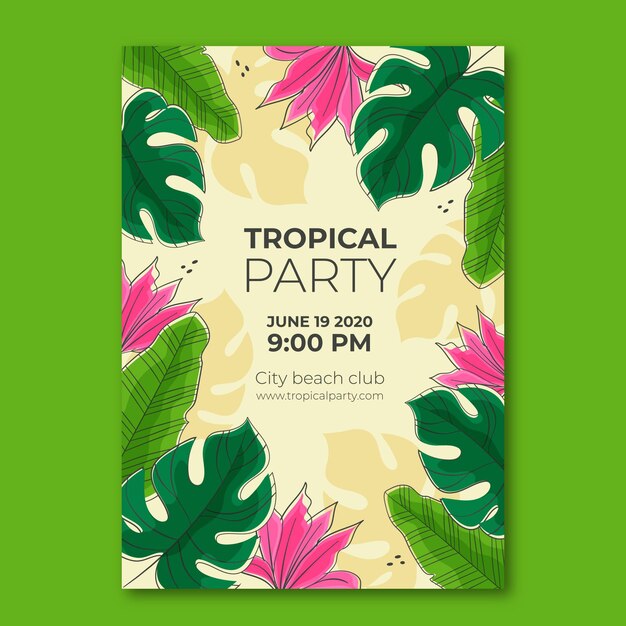 Tropical party poster