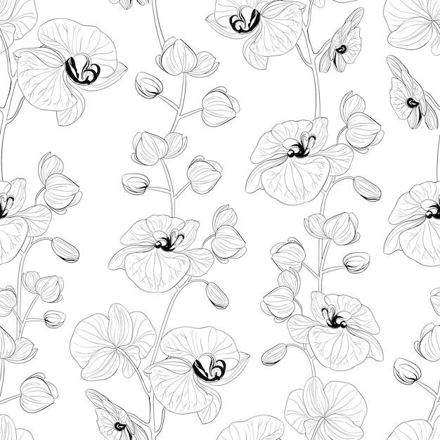 Tropical seamless pattern on white background