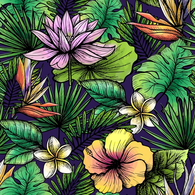 Tropical Seamless Pattern