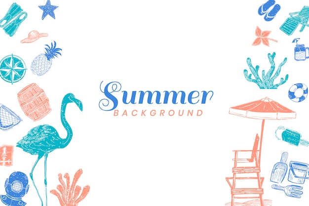 Free Vector tropical summer background
