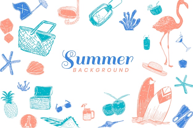 Free Vector tropical summer background