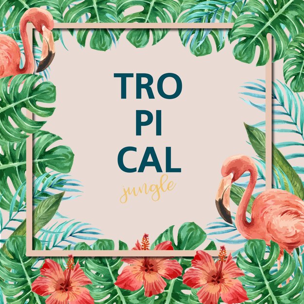 Tropical summer Frame card