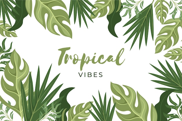 Free vector tropical vegetation background