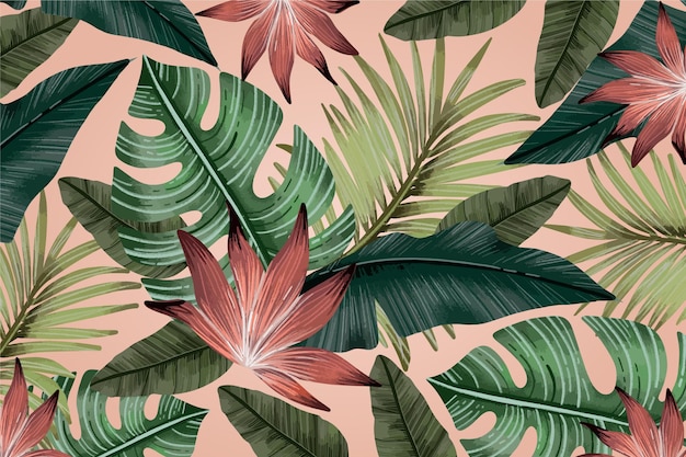 Free vector tropical vintage background