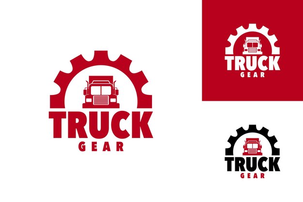 Truck gear logo template design