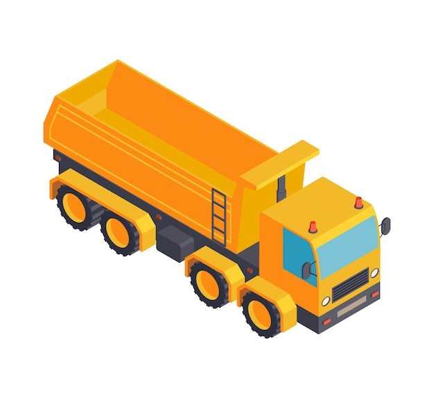 Бесплатное векторное изображение Изометрическая икона грузовика