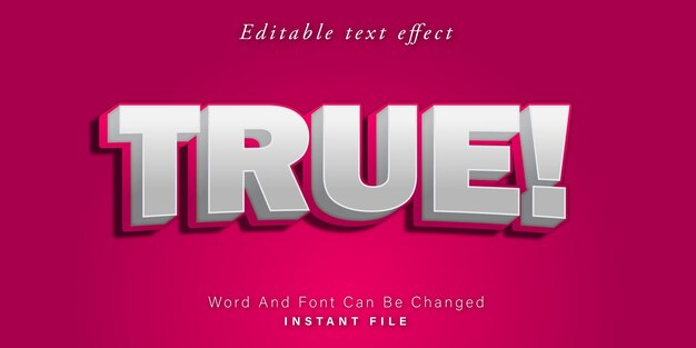 True text effect suitable for your business