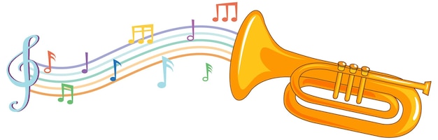 Free vector trumpet musical instrument for banner design