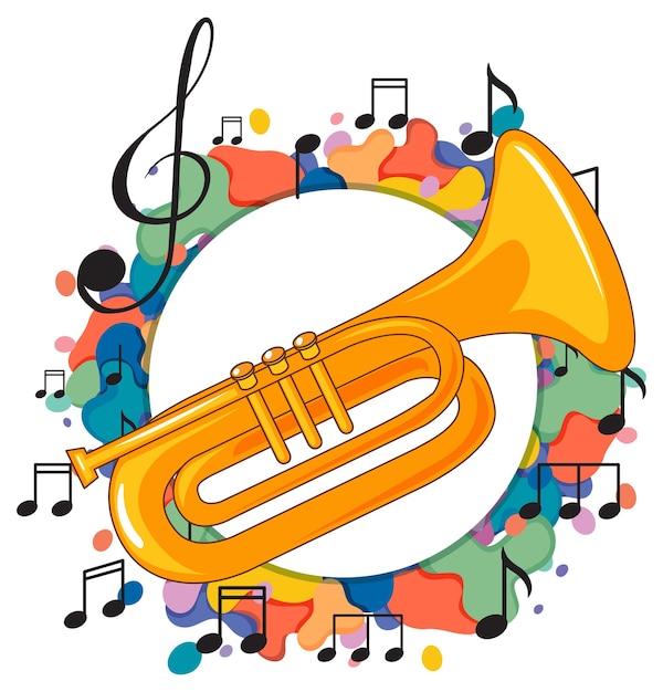 Free vector trumpet on white background