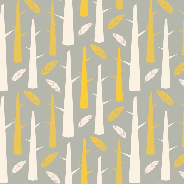 Free vector trunks and feathers pattern design