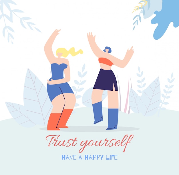 Free vector trust yourself motivate happy life background