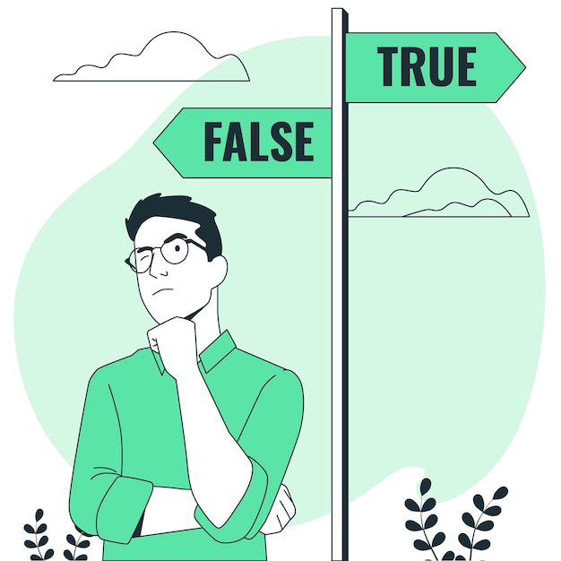 Free vector truth concept illustration