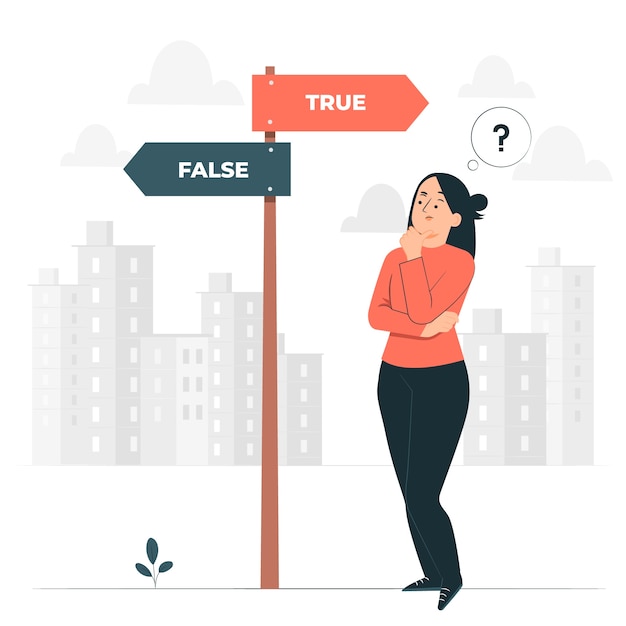 Free vector truth concept illustration