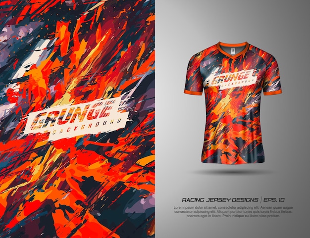Tshirt sports grunge background for racing jersey cycling football gaming