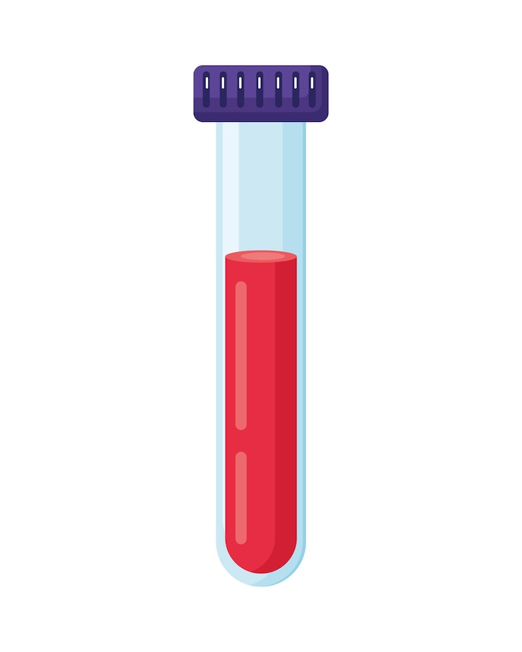 Free Vector tube test with blood