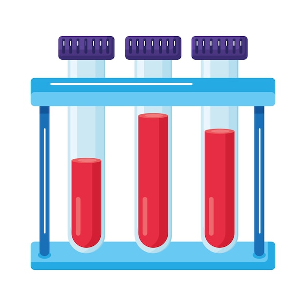 Free vector tubes test with blood