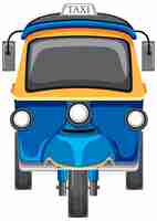 Free vector tuk tuk taxi on white background