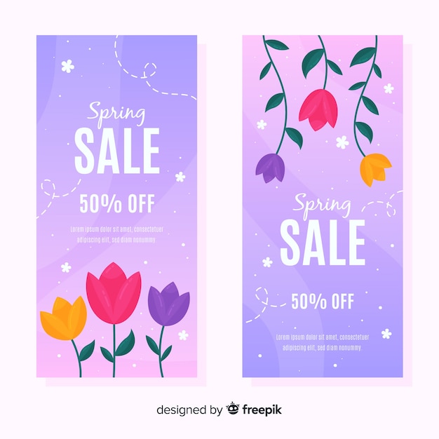 Tulips spring sale banner