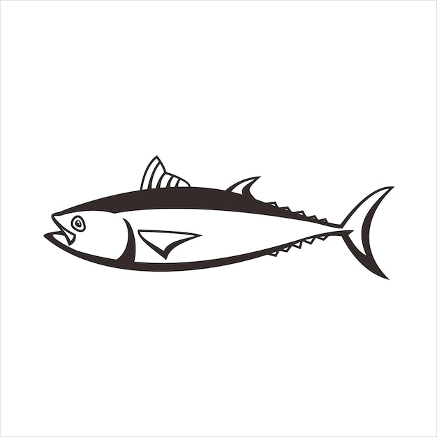 Бесплатное векторное изображение Иллюстрация простого дизайна тунца
