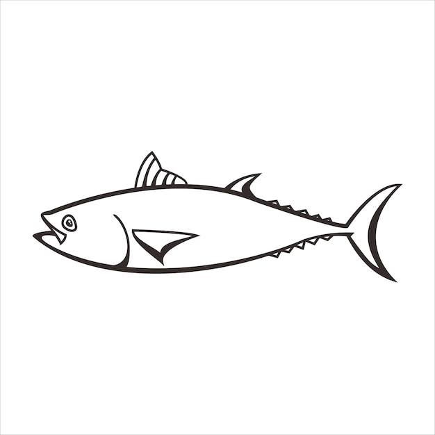 Free vector tuna fish simple design illustration