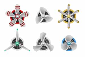 Free vector turbines icons