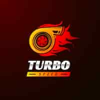 Vettore gratuito modello di progettazione del logo turbo