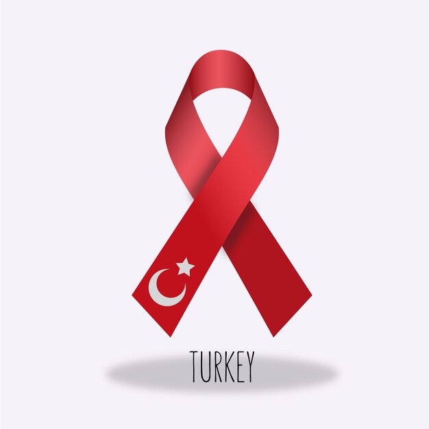 Дизайн ленты флага Турции