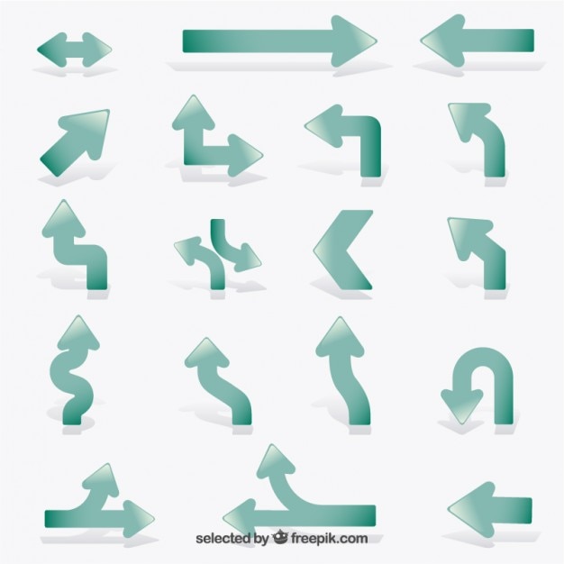 Free vector turquoise arrows