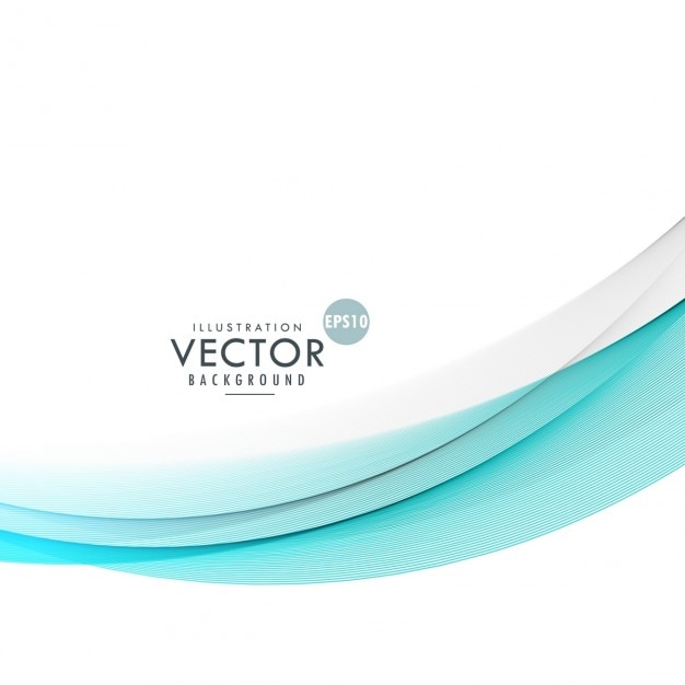 Free vector turquoise background with wavy shapes