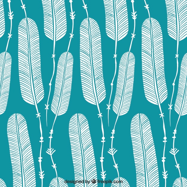 Free vector turquoise boho pattern