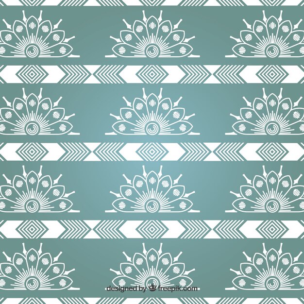 Turquoise classic ornamental pattern