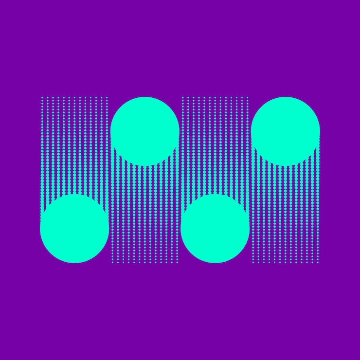 Free Vector turquoise dots halftone background vector