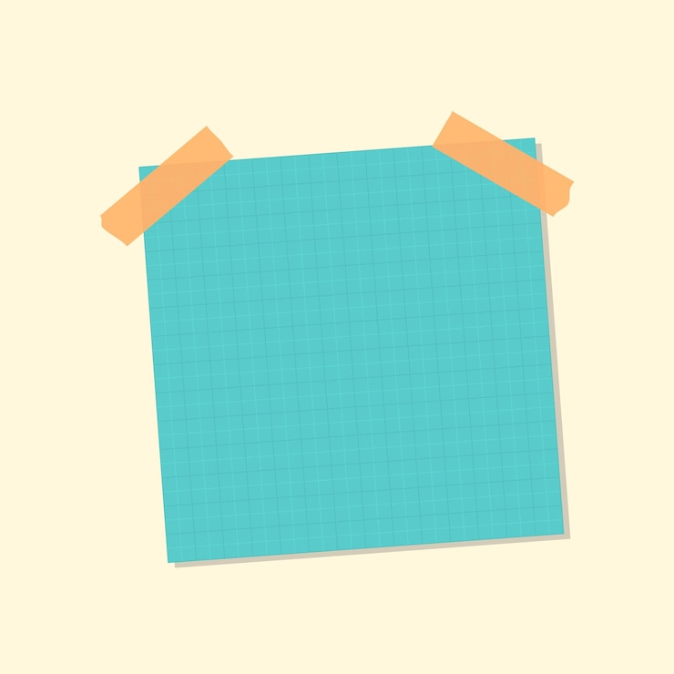 मुफ़्त वेक्टर turquoise grid notepaper journal sticker vector