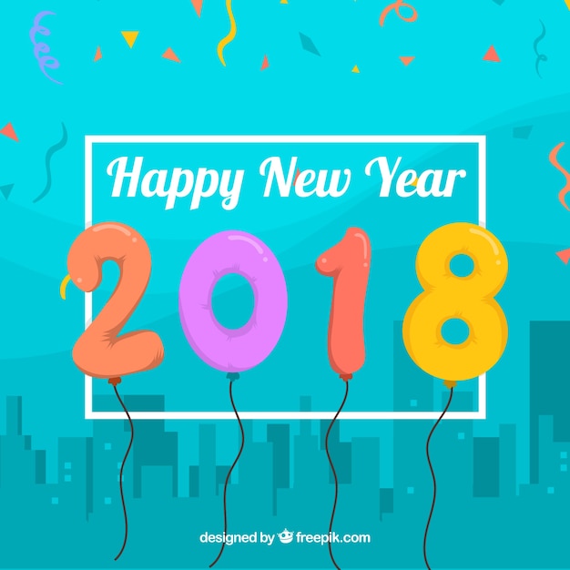Бесплатное векторное изображение Бирюзовый фон нового года