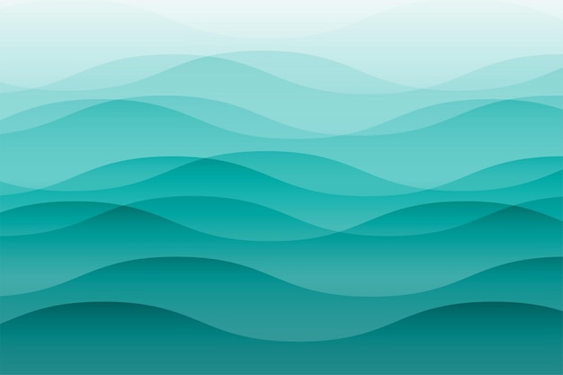 Turquoise ocean color sea waves with ripples background