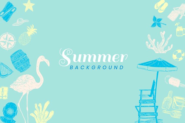 Free Vector turquoise summer background
