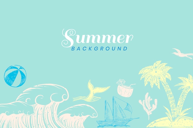 Free vector turquoise summer background