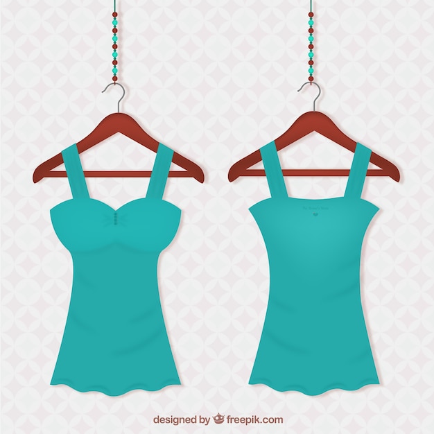 Free vector turquoise top for woman