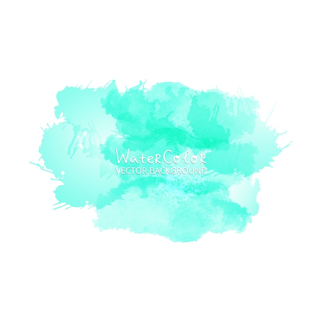 Turquoise watercolor splash background