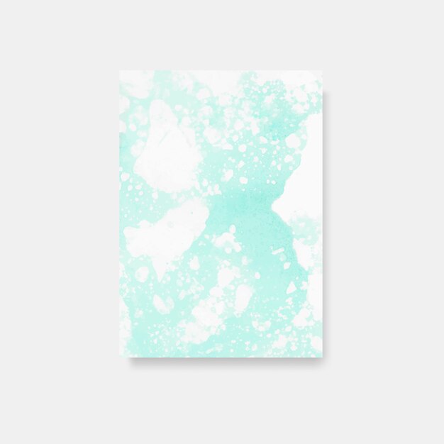 Turquoise watercolor style poster vector