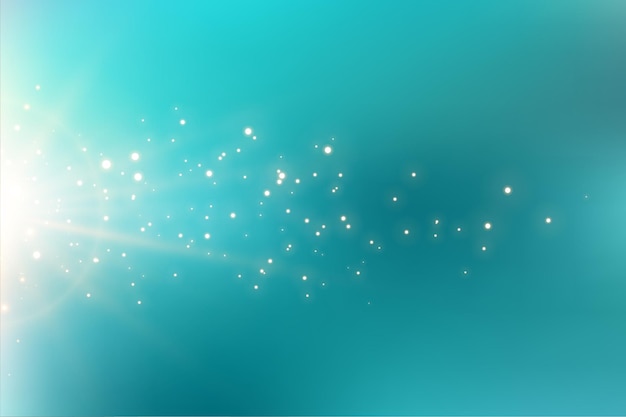 Free vector turquoise with sparkling light flare effect