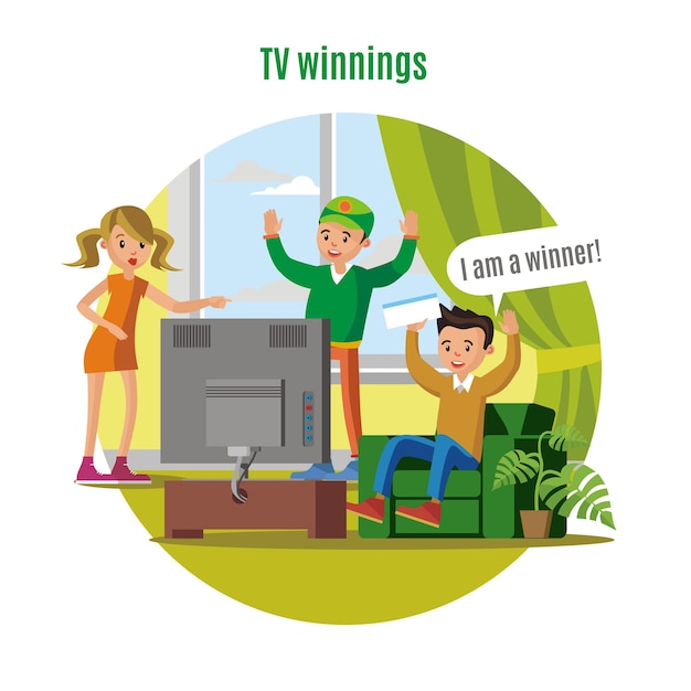 テレビ宝くじの勝利の概念