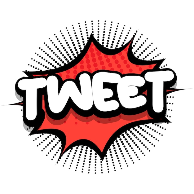 Free vector tweet comic book explosion bubble vector illustration