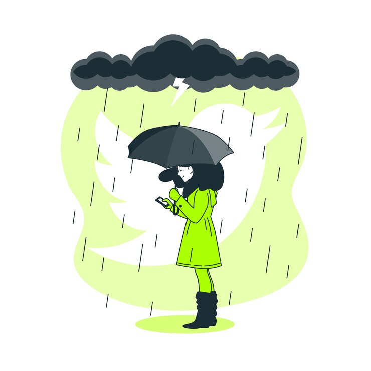 मुफ़्त वेक्टर ट्वीटस्टॉर्म कॉन्सेप्ट इलस्ट्रेशन