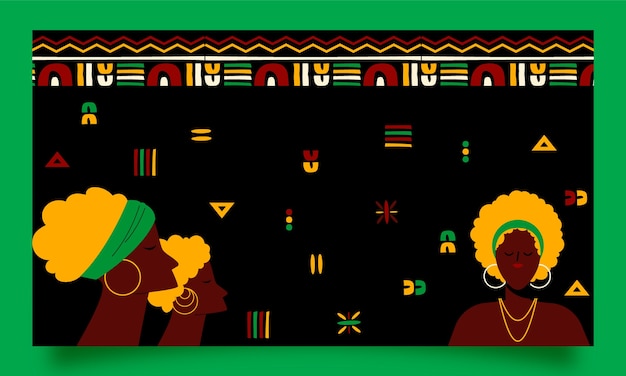 Free vector twitch background for black history month celebration